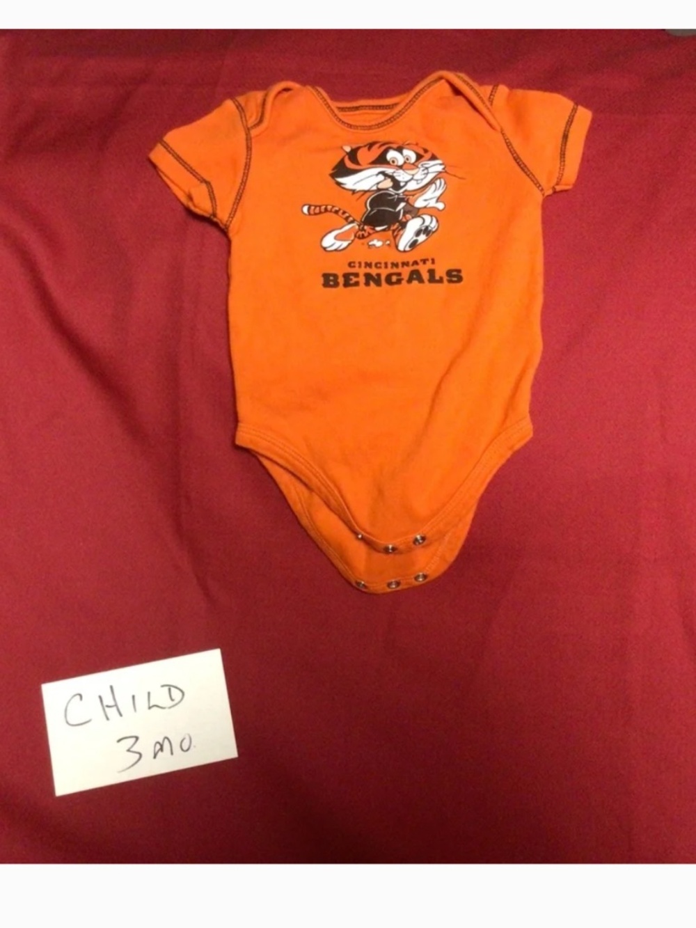 NFL Cincinnati Bengals baby onesie